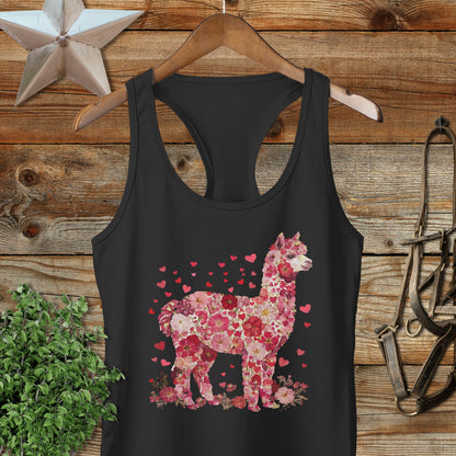 Flowers & Hearts - Alpaca Racerback Tank