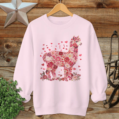 Flowers & Hearts - Alpaca Sweatshirt