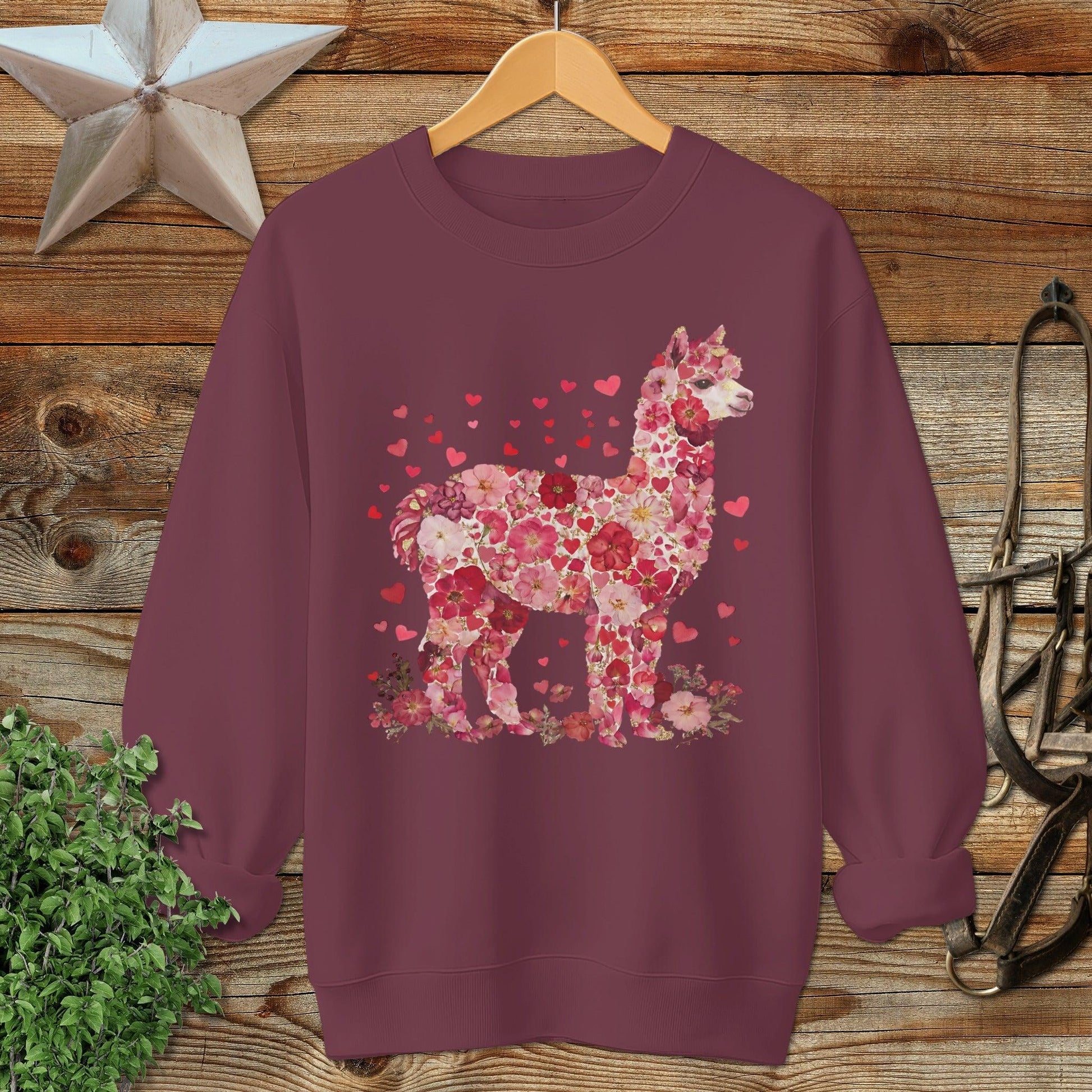Flowers & Hearts - Alpaca Sweatshirt