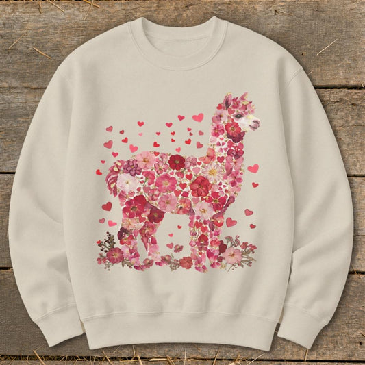 Flowers & Hearts - Alpaca Sweatshirt
