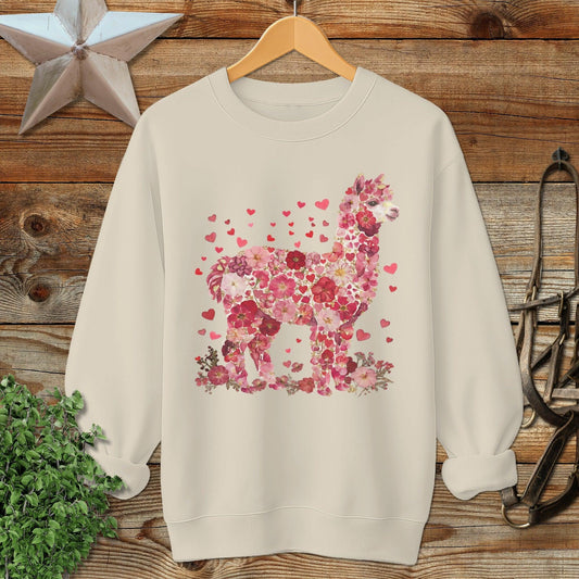 Flowers & Hearts - Alpaca Sweatshirt