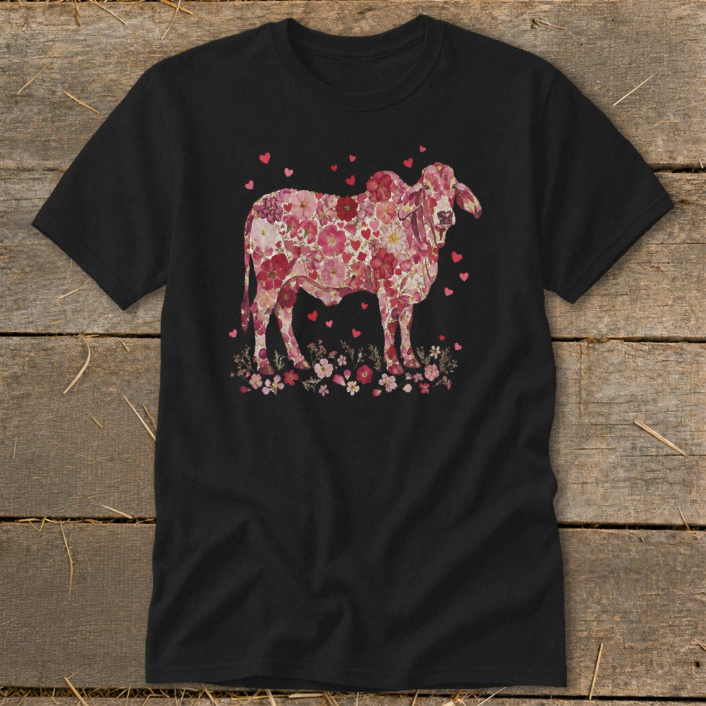 Flowers & Hearts - Brahman Cow Classic Tee