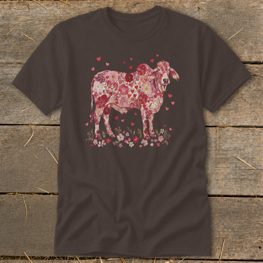 Flowers & Hearts - Brahman Cow Classic Tee