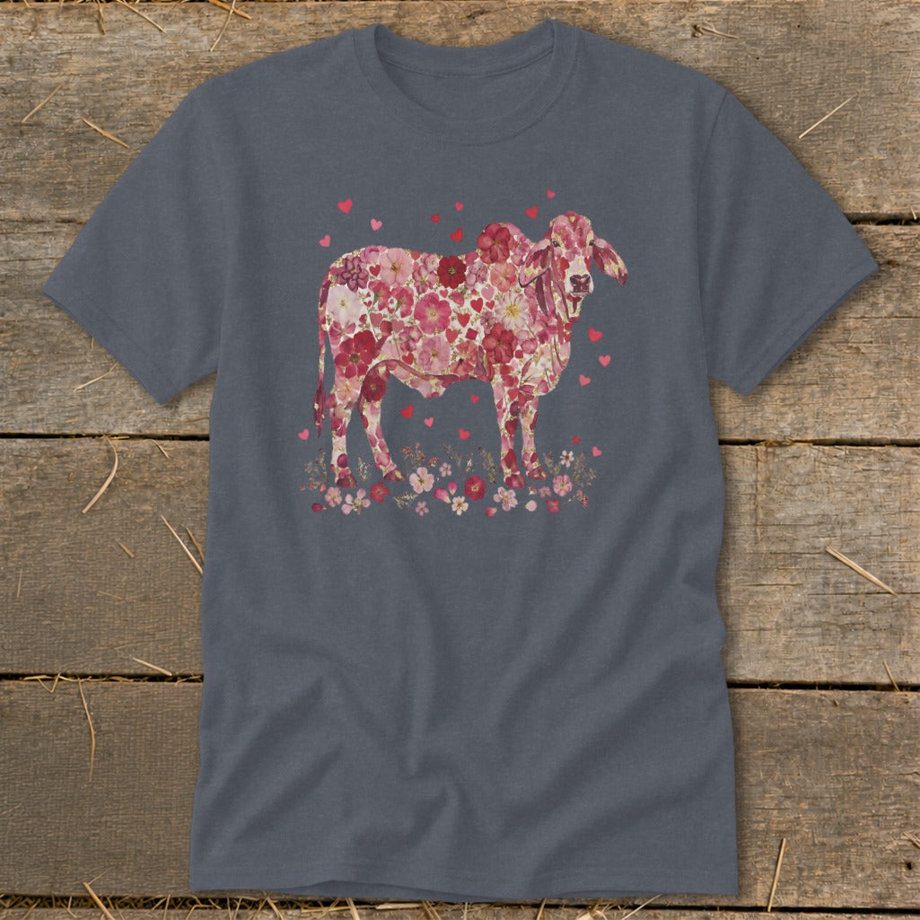 Flowers & Hearts - Brahman Cow Classic Tee