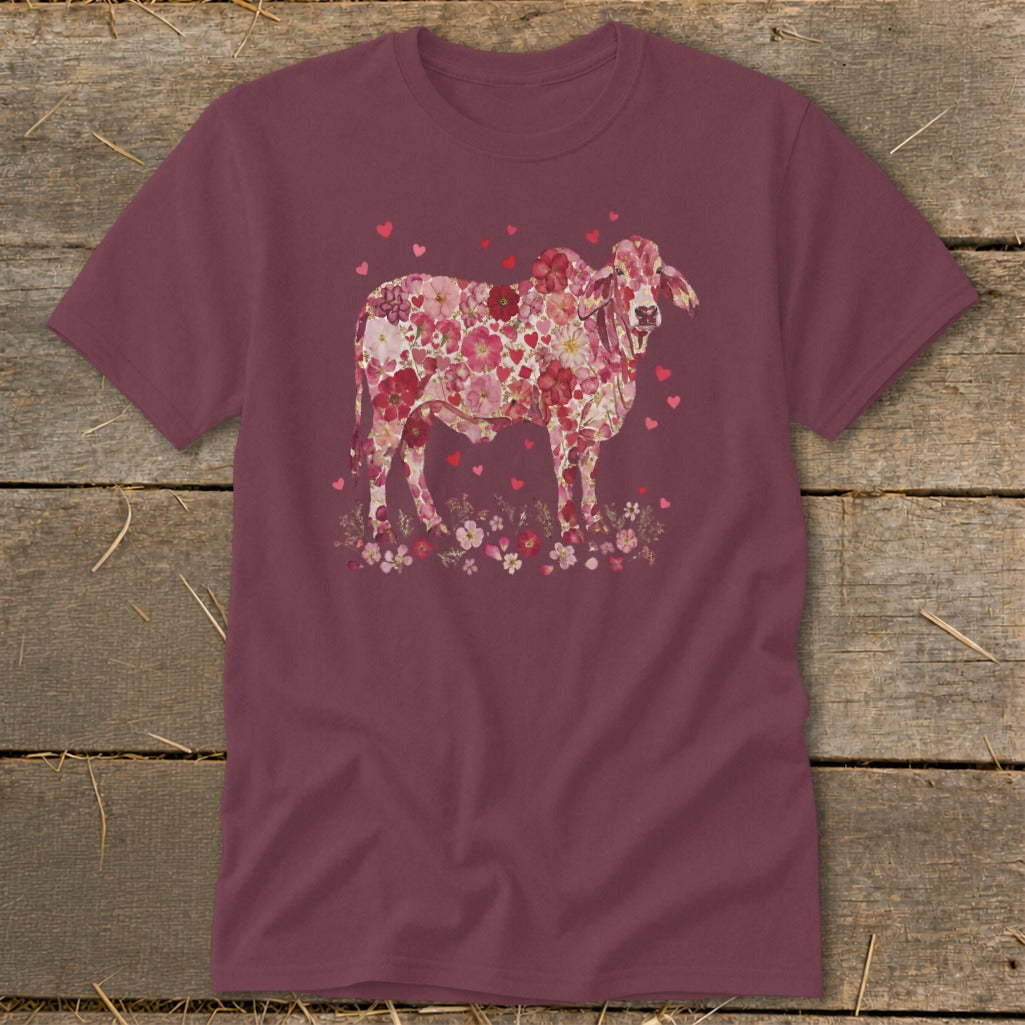 Flowers & Hearts - Brahman Cow Classic Tee