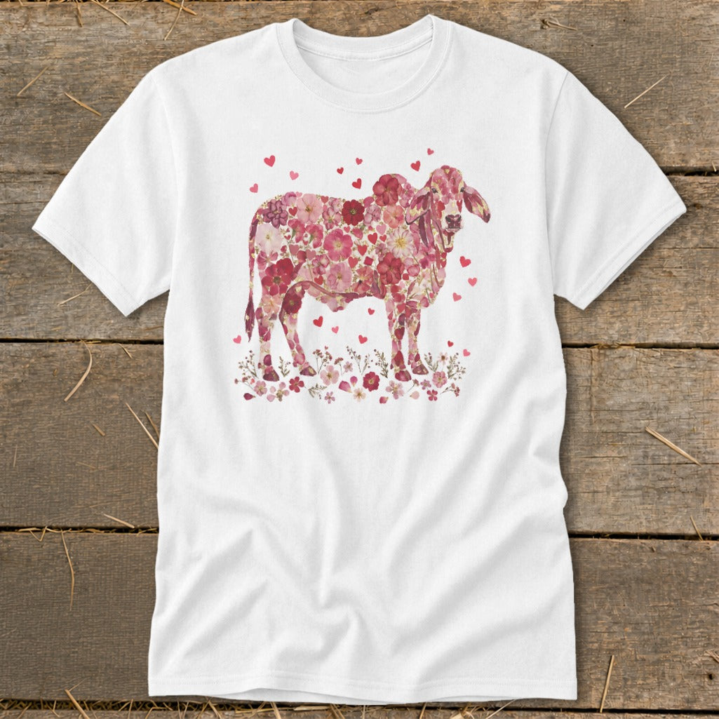 Flowers & Hearts - Brahman Cow Classic Tee