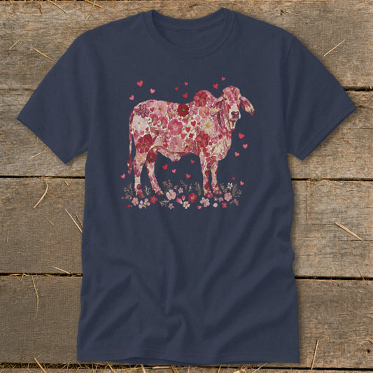 Flowers & Hearts - Brahman Cow Classic Tee