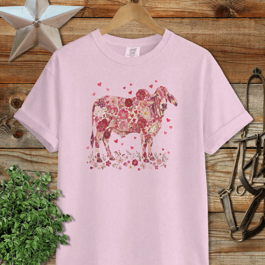 Flowers & Hearts - Brahman Cow Signature Tee
