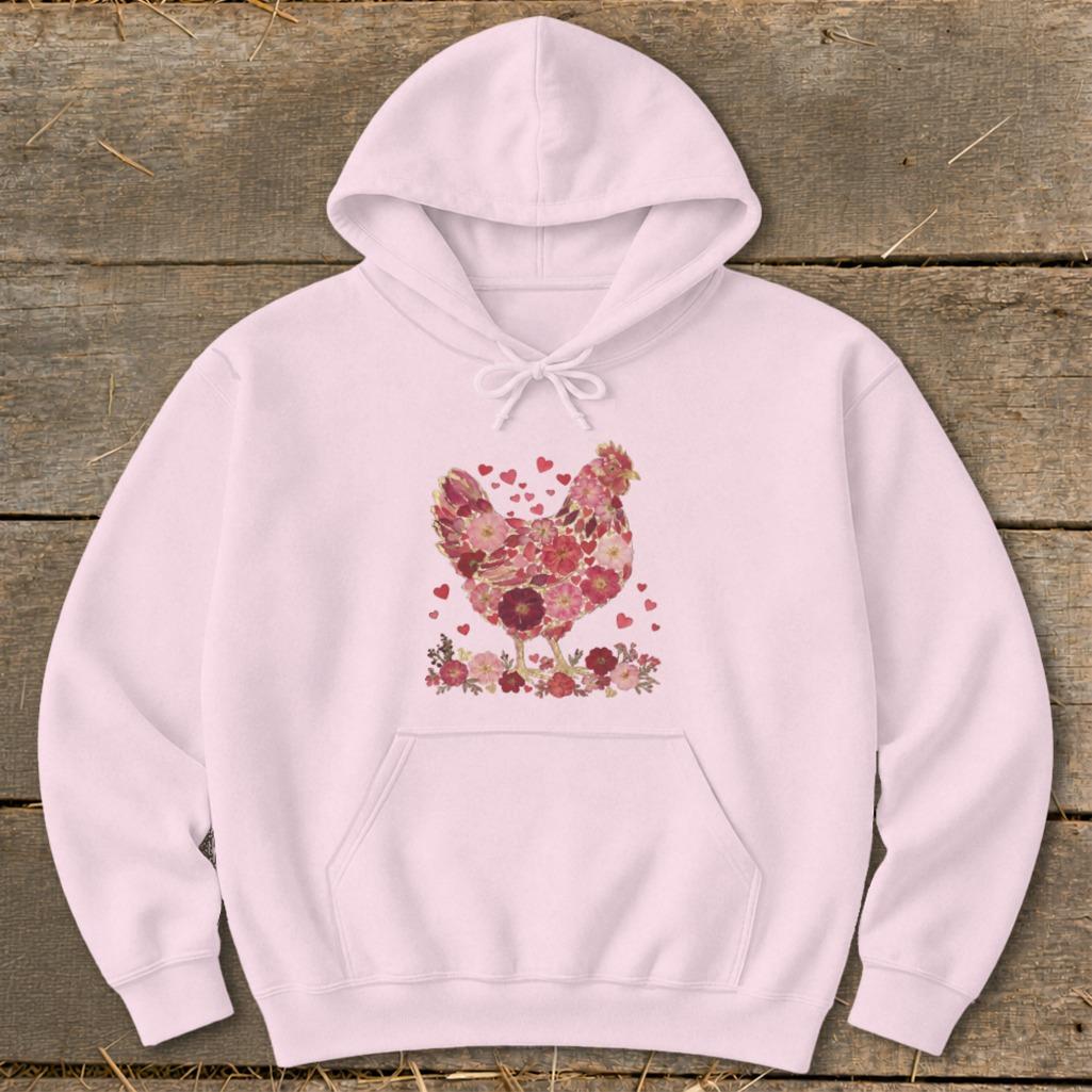 Flowers & Hearts Chicken Hoodie