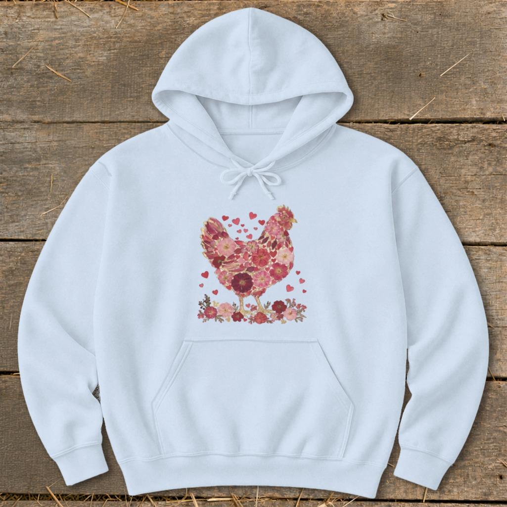 Flowers & Hearts Chicken Hoodie