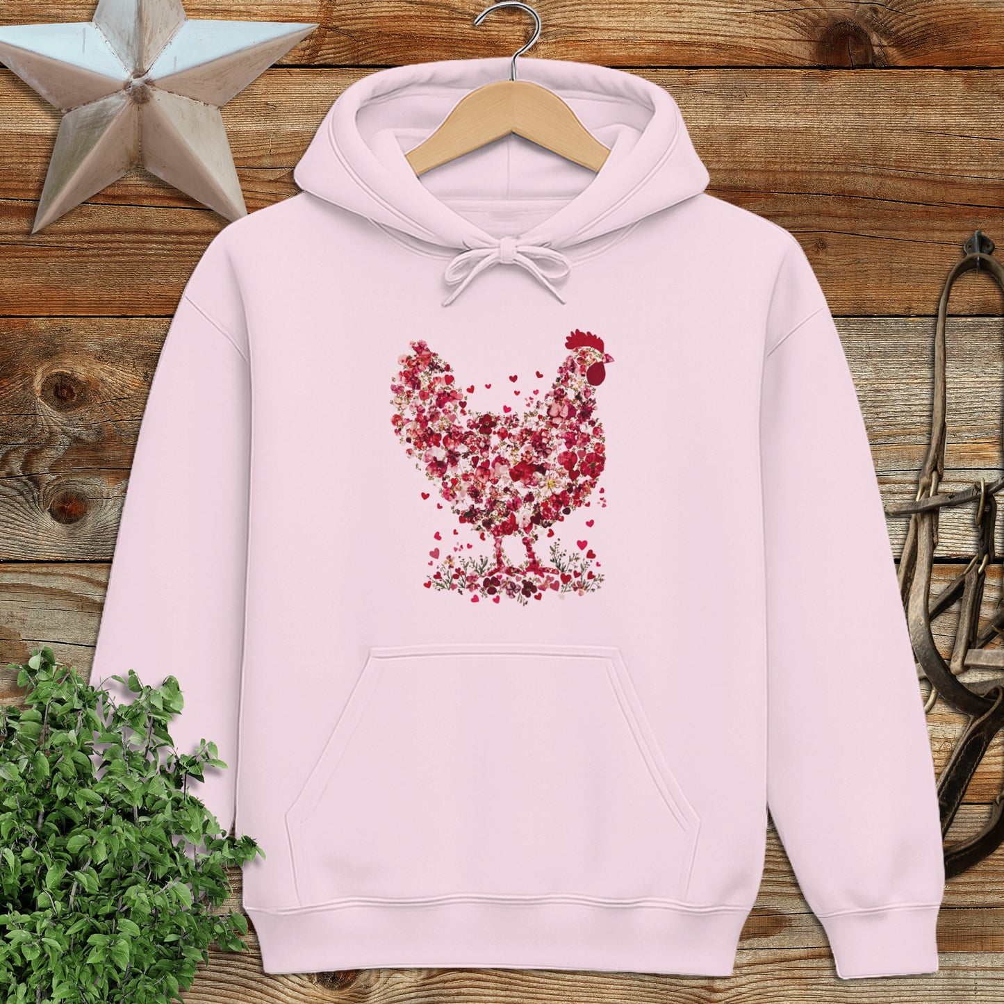 Flowers & Hearts Chicken Hoodie