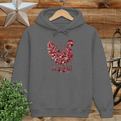 Flowers & Hearts Chicken Hoodie