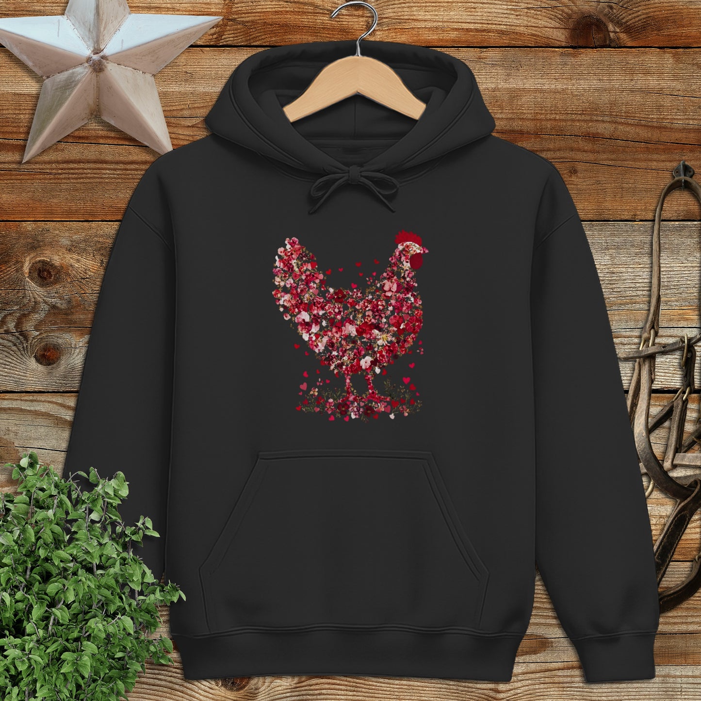 Flowers & Hearts Chicken Hoodie
