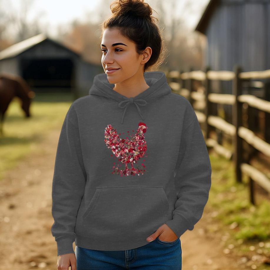 Flowers & Hearts Chicken Hoodie