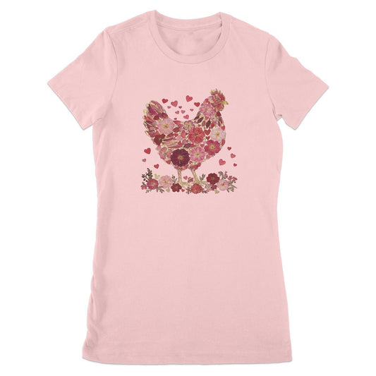 Flowers & Hearts - Chicken Ladies Tee (Runs Small)
