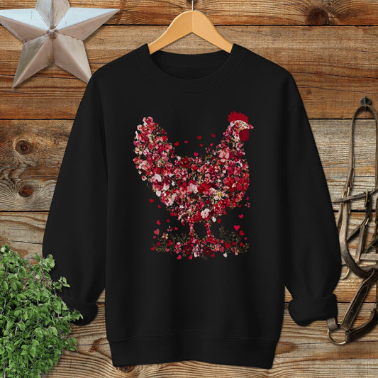 Flowers & Hearts Chicken Sweatshirt