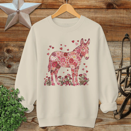 Flowers & Hearts - Donkey Sweatshirt