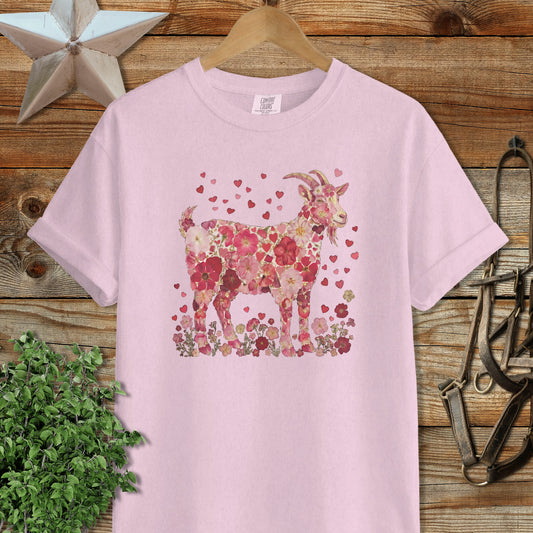 Flowers & Hearts - Goat Signature Tee
