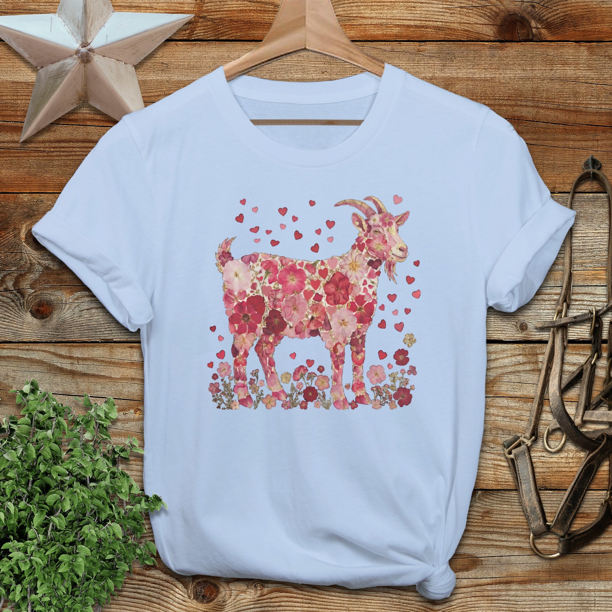 Flowers & Hearts - Goat T-Shirt
