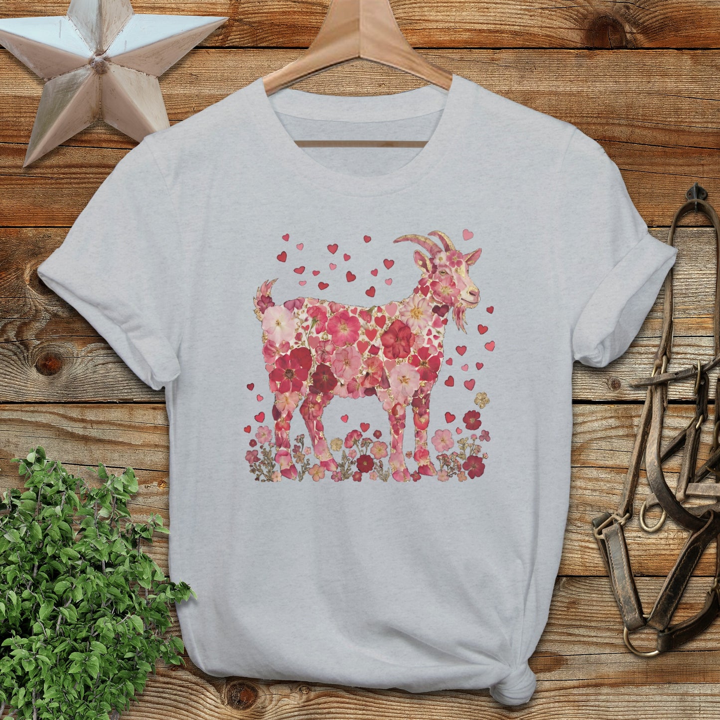 Flowers & Hearts - Goat T-Shirt