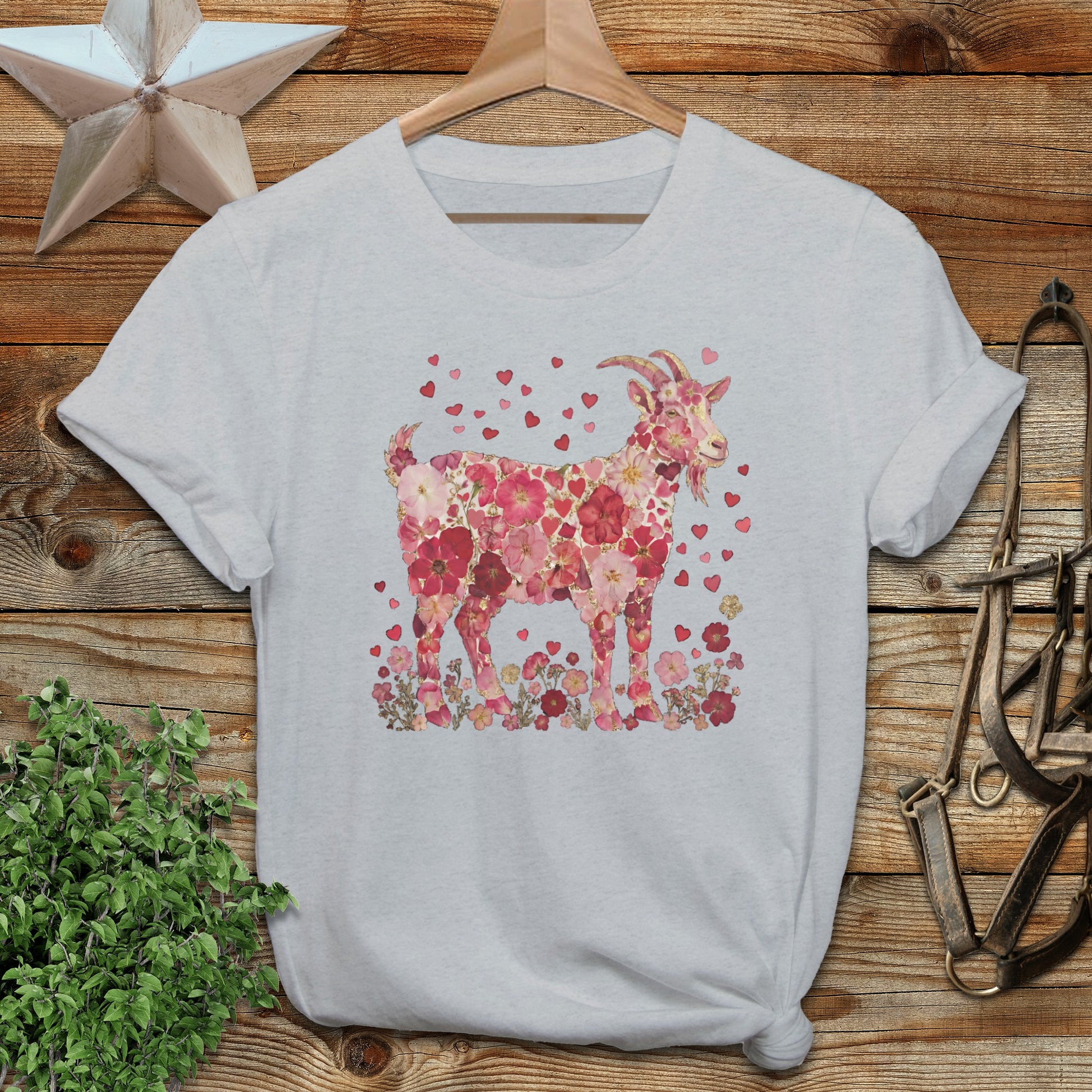 Flowers & Hearts - Goat T-Shirt