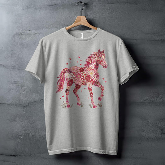 Flowers & Hearts - Horse Softstyle Tee