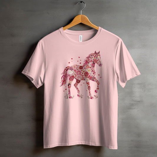Flowers & Hearts - Horse T-shirt (Youth)