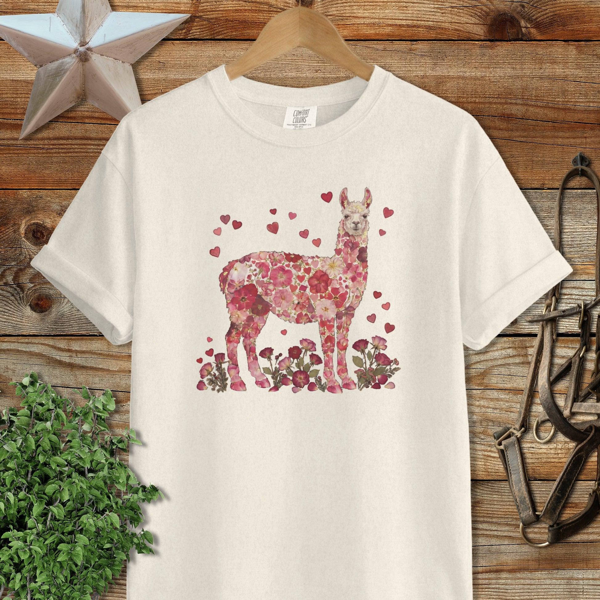 Flowers & Hearts - Llama Signature Tee