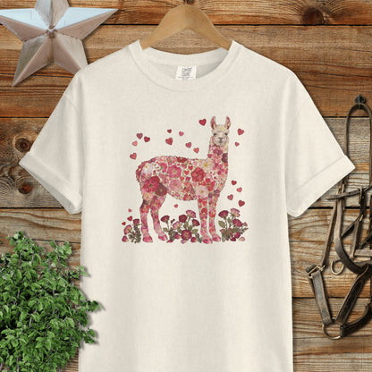 Flowers & Hearts - Llama Signature Tee
