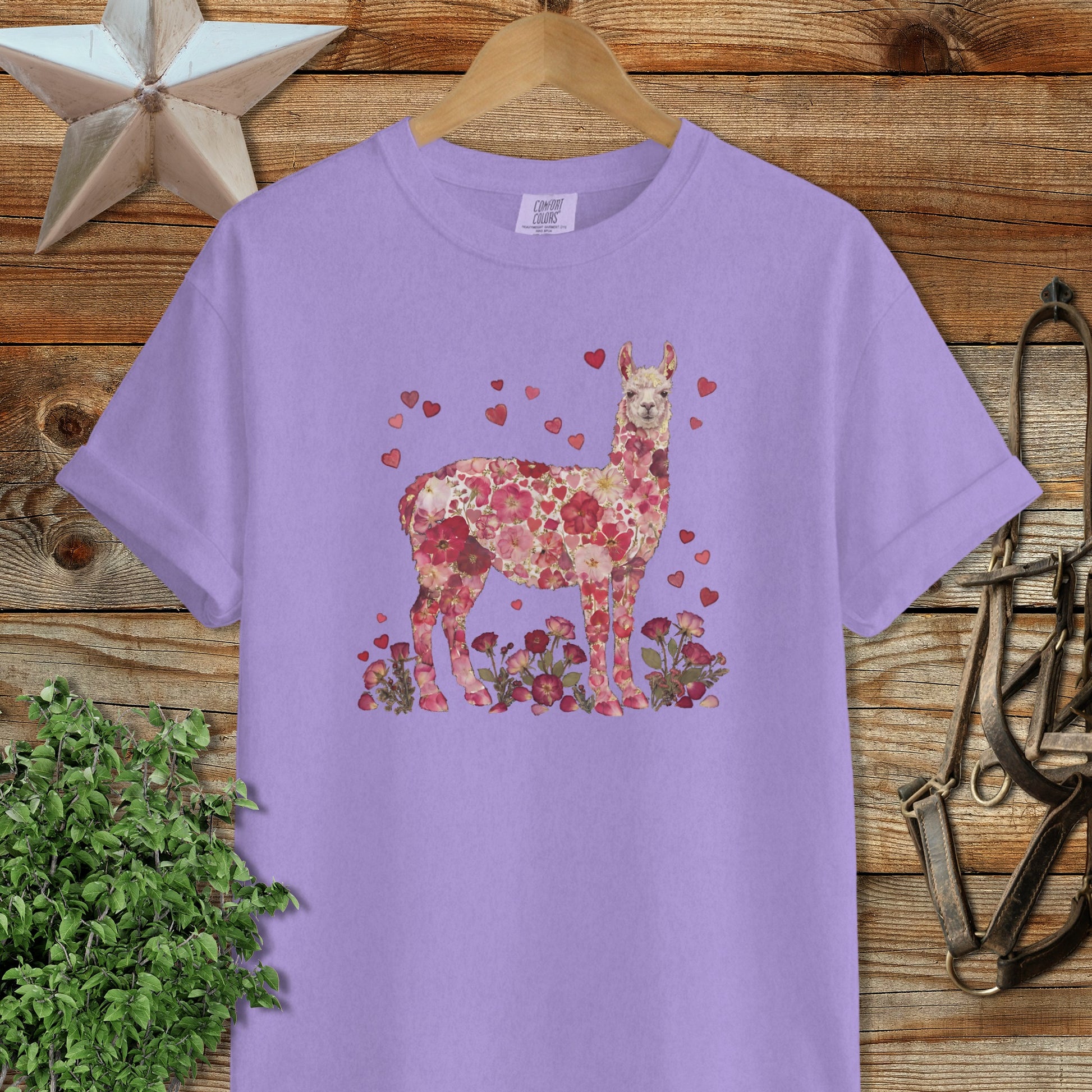 Flowers & Hearts - Llama Signature Tee