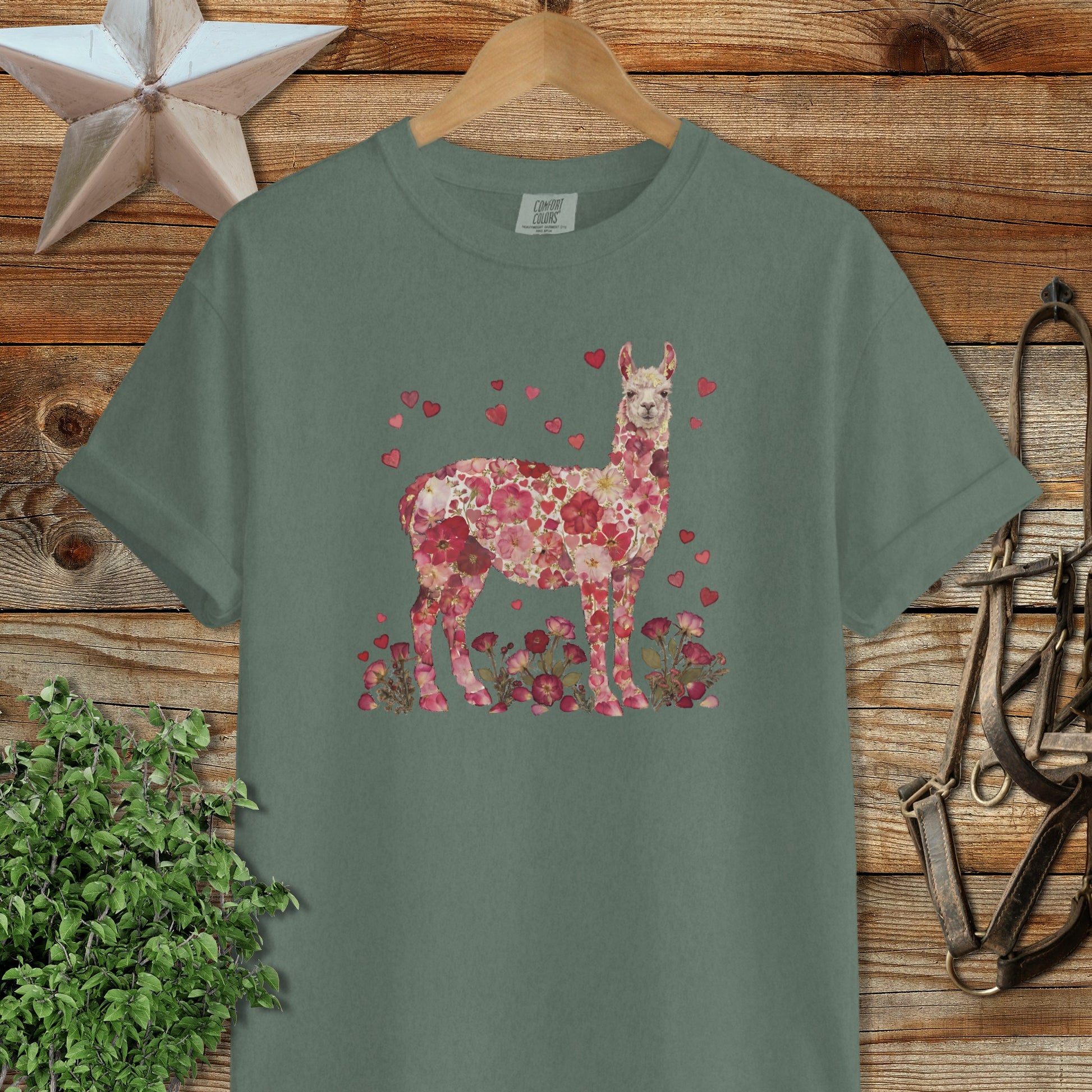 Flowers & Hearts - Llama Signature Tee