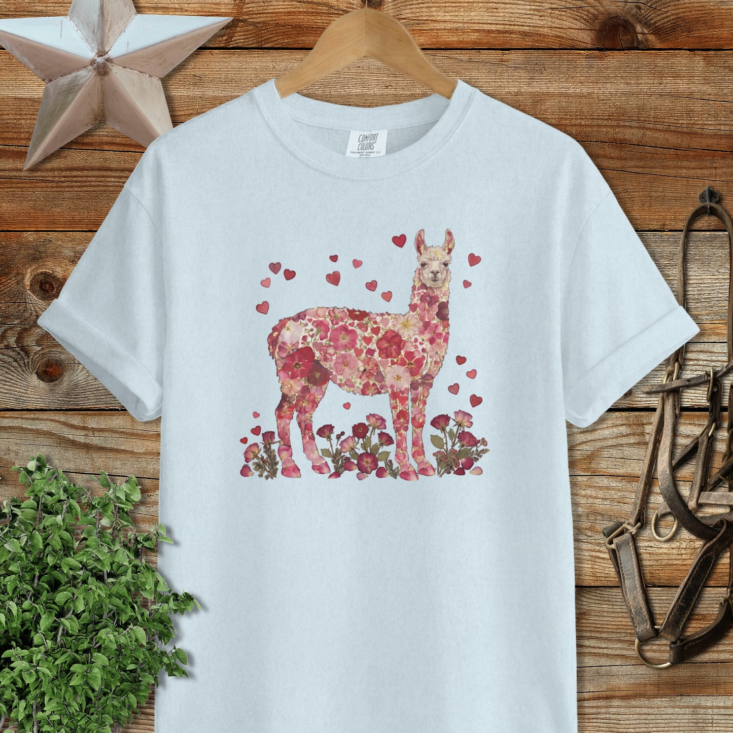 Flowers & Hearts - Llama Signature Tee