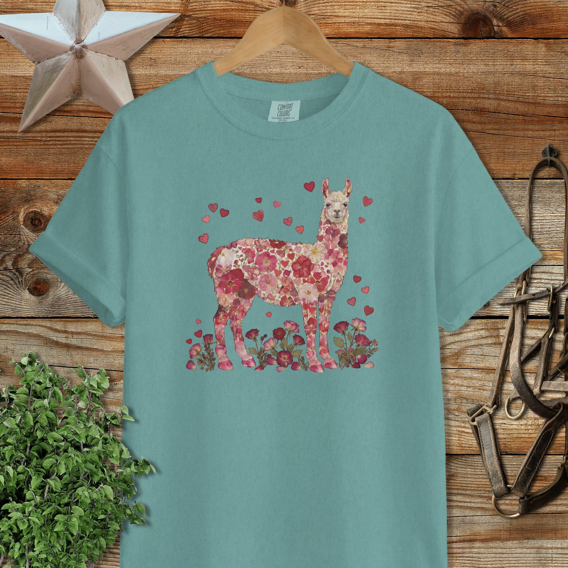 Flowers & Hearts - Llama Signature Tee