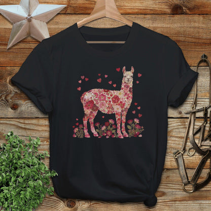 Flowers & Hearts - Llama Softstyle Tee