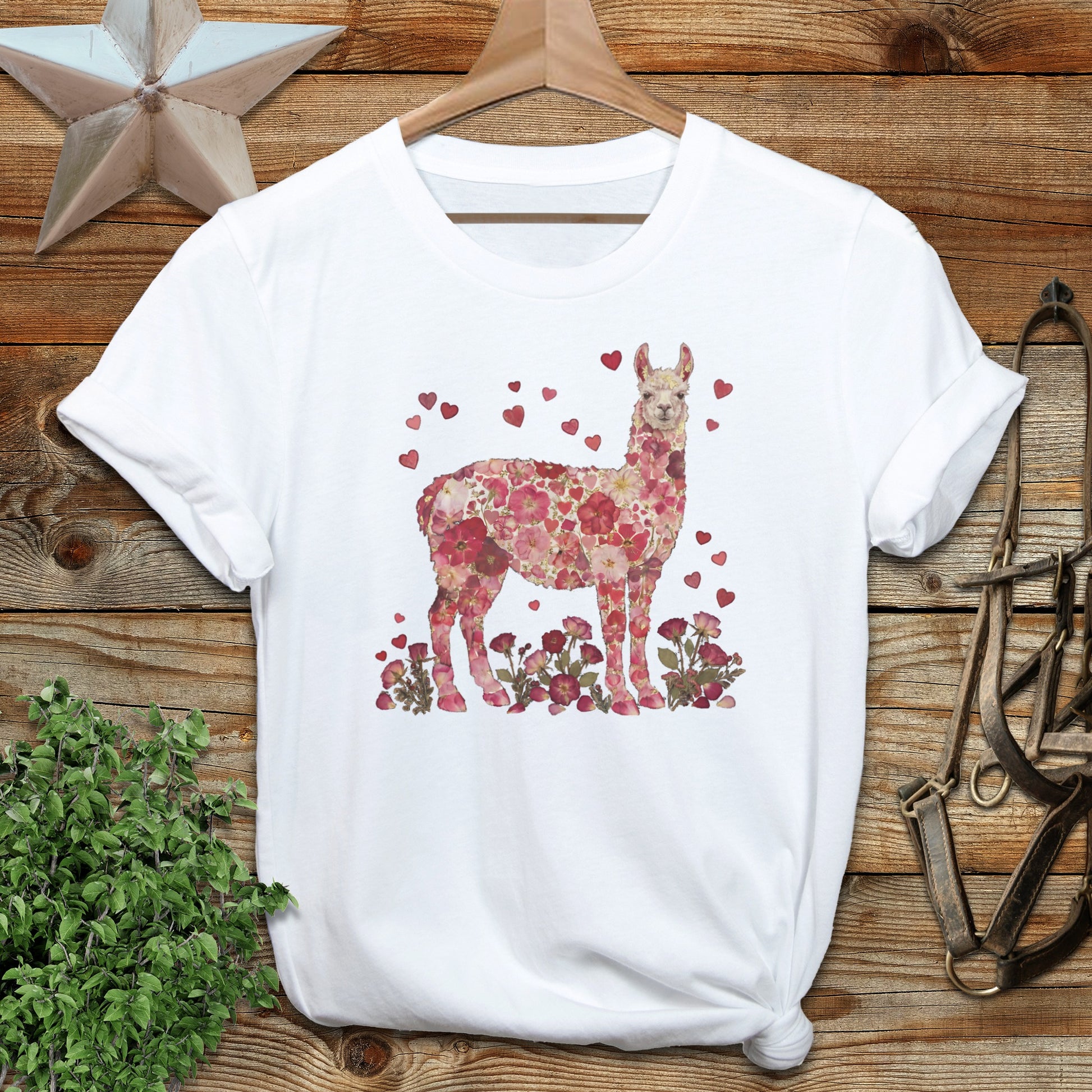 Flowers & Hearts - Llama Softstyle Tee