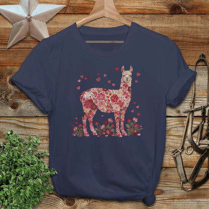 Flowers & Hearts - Llama Softstyle Tee