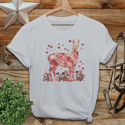 Flowers & Hearts - Llama Softstyle Tee