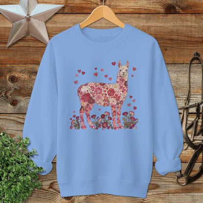 Flowers & Hearts - Llama Sweatshirt