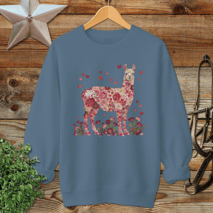 Flowers & Hearts - Llama Sweatshirt
