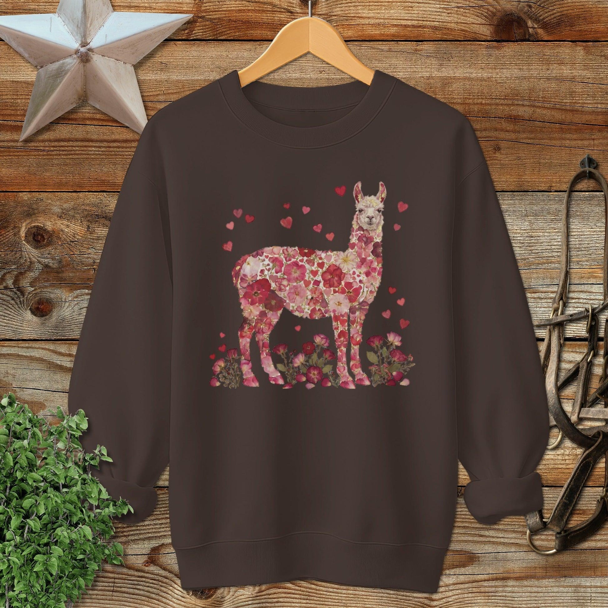 Flowers & Hearts - Llama Sweatshirt