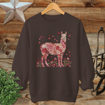 Flowers & Hearts - Llama Sweatshirt