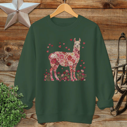 Flowers & Hearts - Llama Sweatshirt