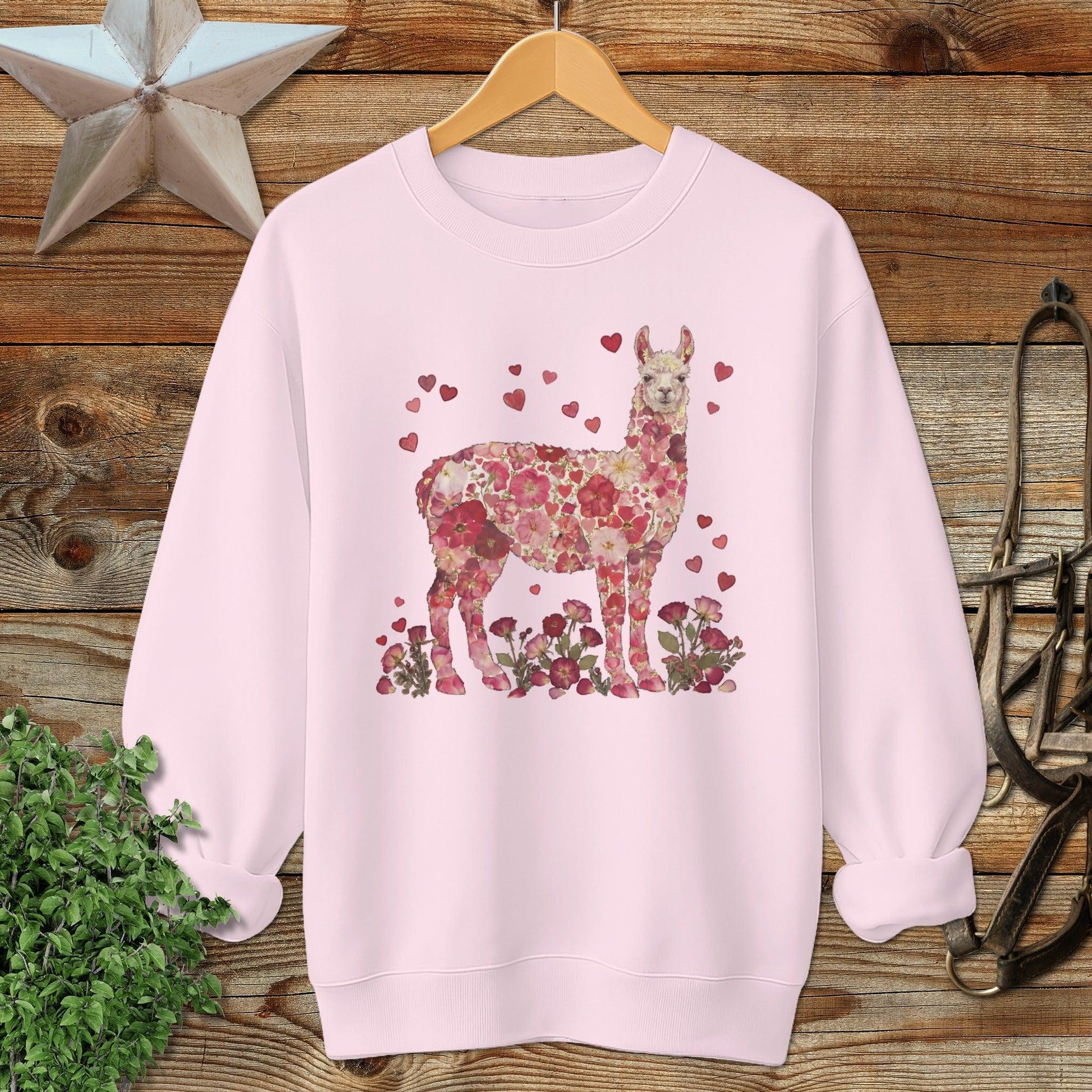 Flowers & Hearts - Llama Sweatshirt
