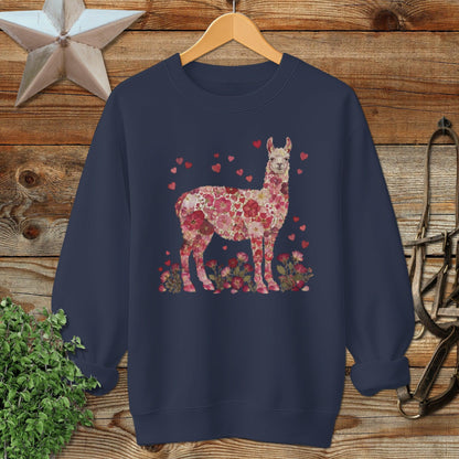 Flowers & Hearts - Llama Sweatshirt