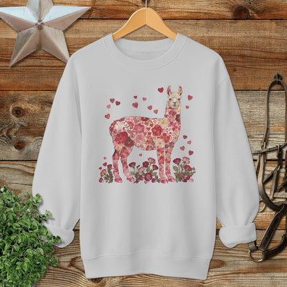 Flowers & Hearts - Llama Sweatshirt