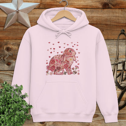 Flowers & Hearts - Lop Rabbit Hoodie