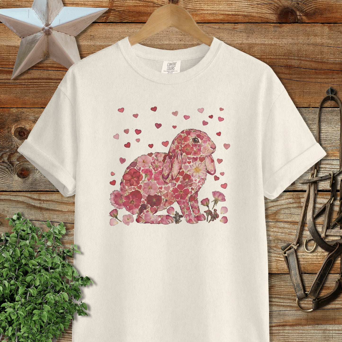 Flowers & Hearts - Lop Rabbit Signature Tee