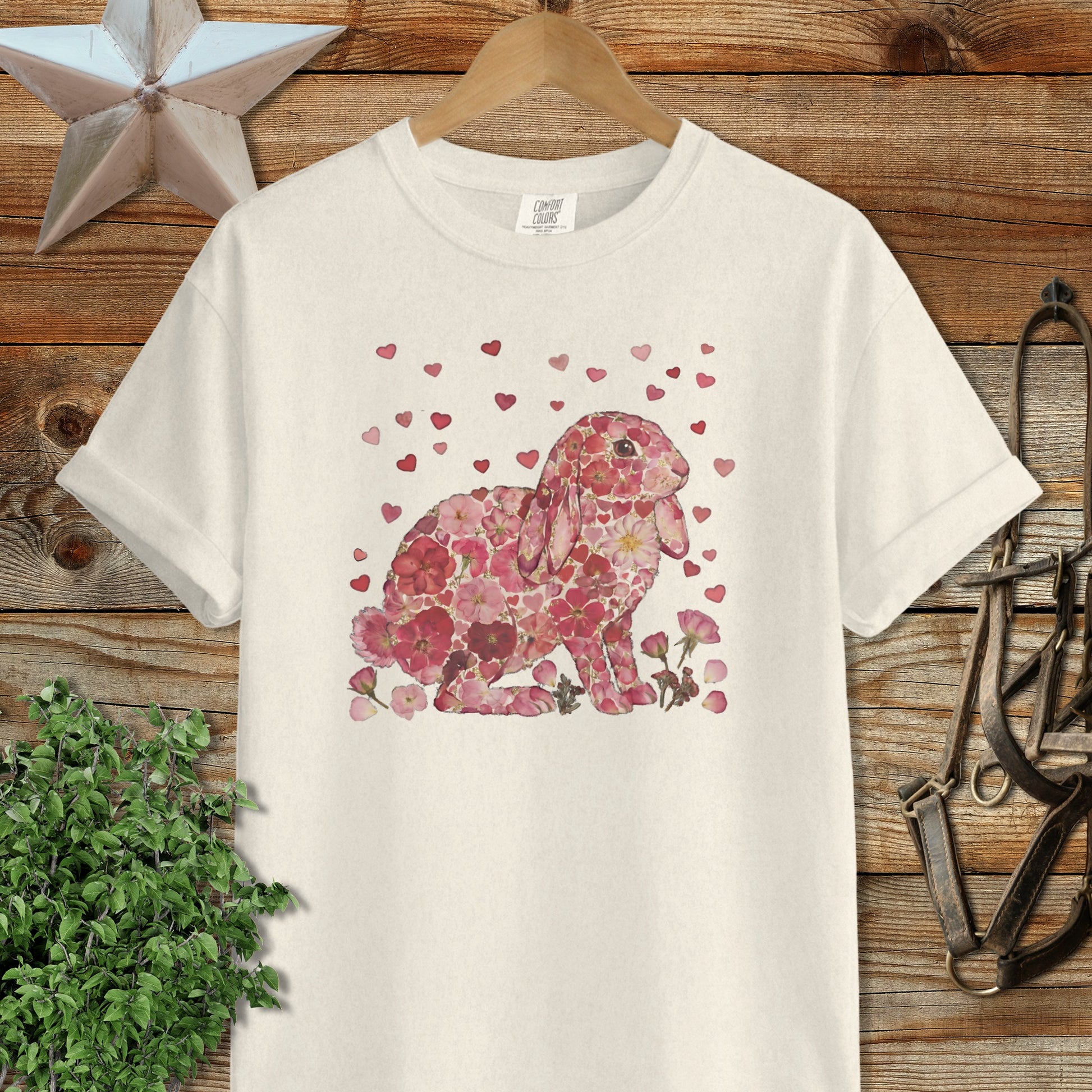 Flowers & Hearts - Lop Rabbit Signature Tee