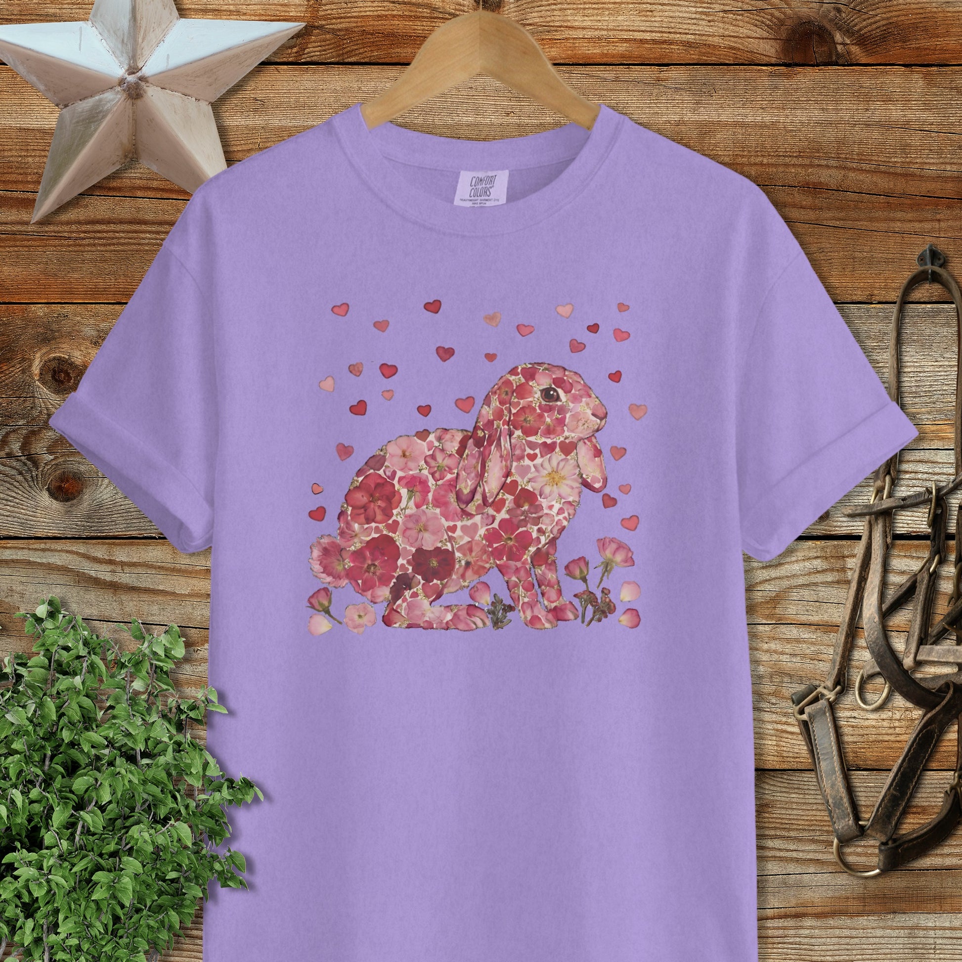 Flowers & Hearts - Lop Rabbit Signature Tee
