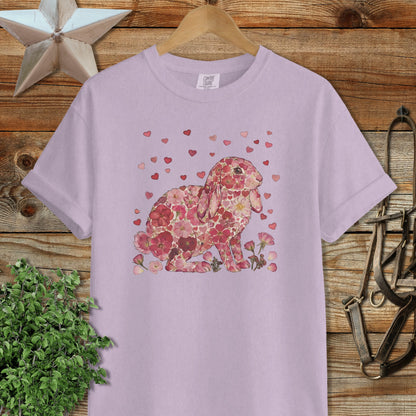 Flowers & Hearts - Lop Rabbit Signature Tee